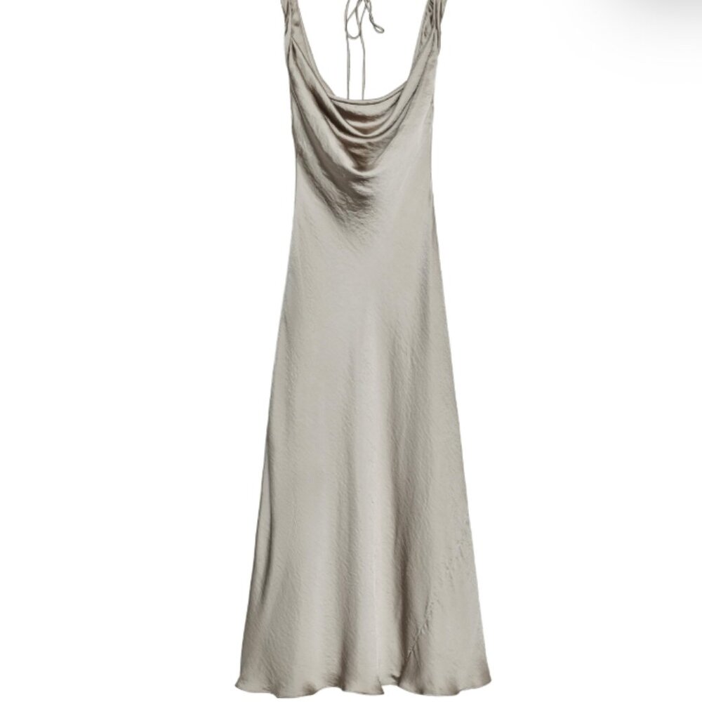Long satin gown